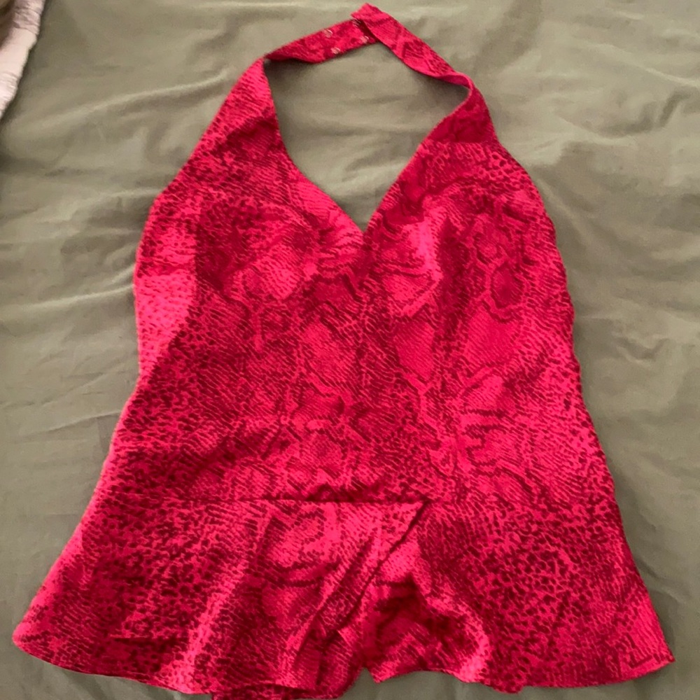 Halter backless guess top